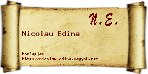 Nicolau Edina névjegykártya